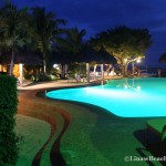 Linaw Beach Resort Pool at Night