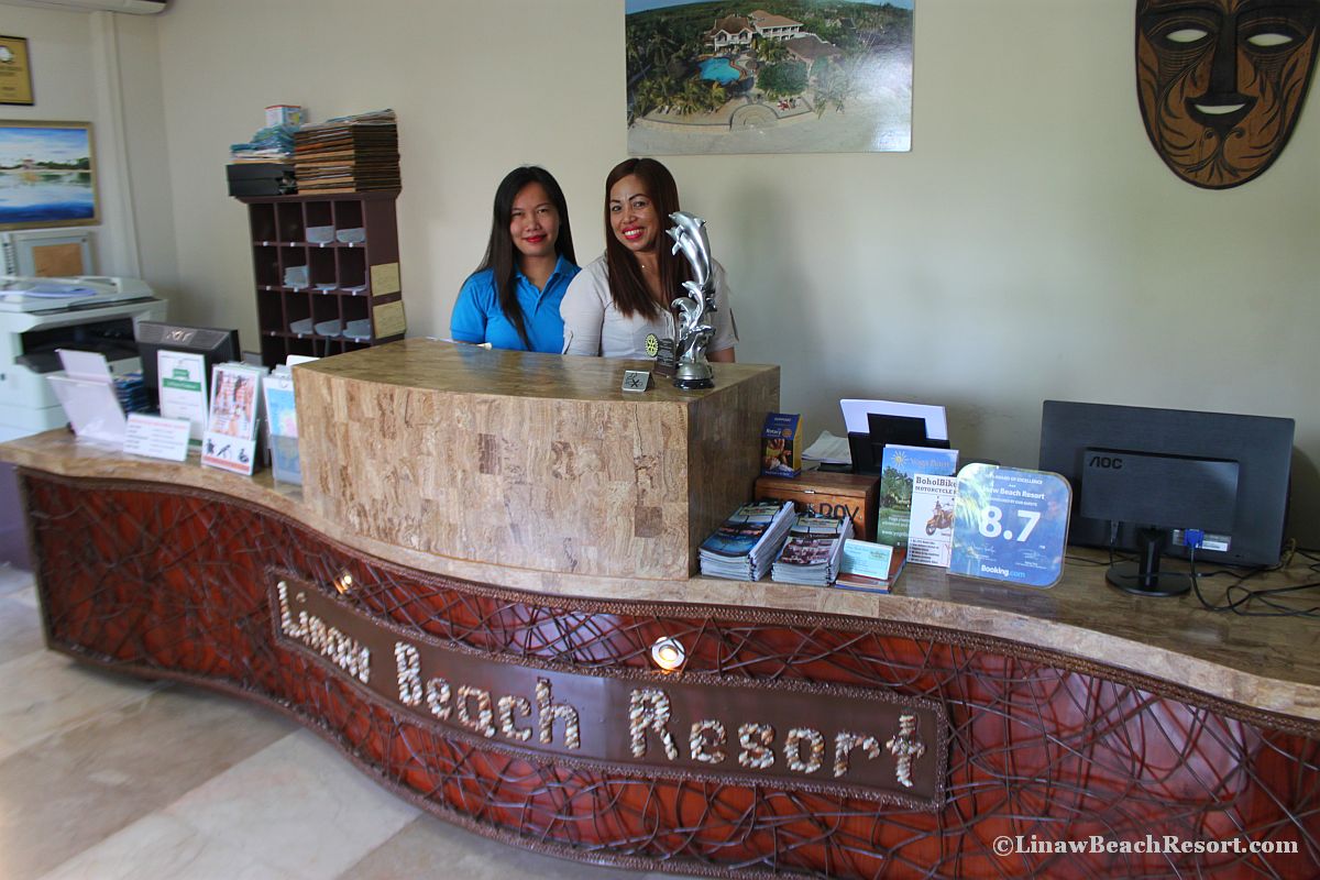 Linaw Beach Resort Panglao Island Bohol front desk